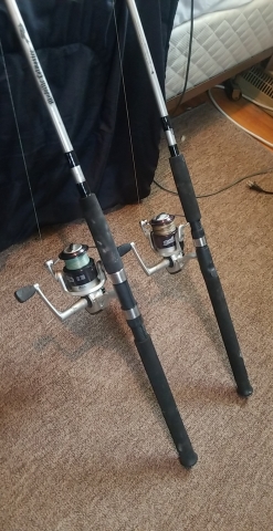 2 mudville catfish fishing poles.