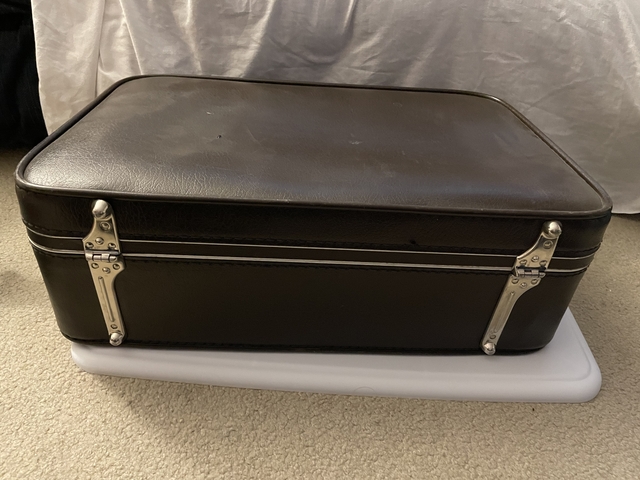 Vintage Sears Featherlite Brown Suitcase with Key - Nex-Tech Classifieds