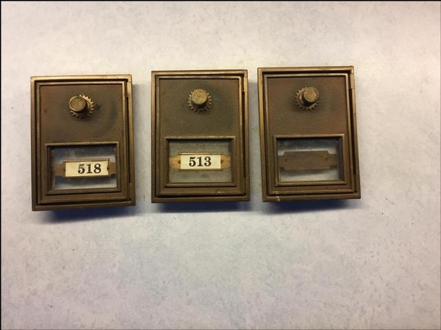 Complete 2     Post Office Box Doors Brass