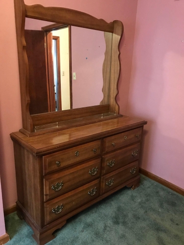 Basset Wood Dresser with Mirror - Nex-Tech Classifieds