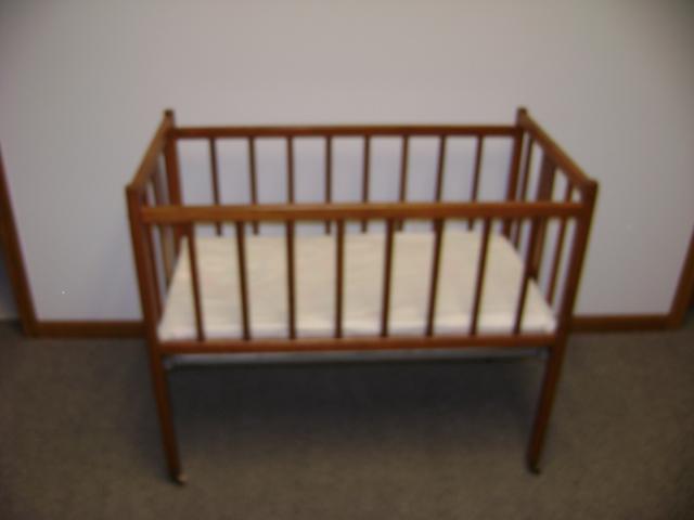 vintage wooden crib