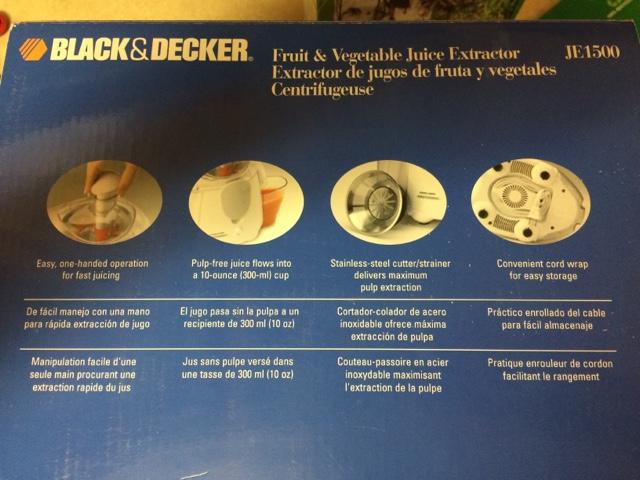 Black & Decker Fruit and Vegetable Juice Extractor JE1500