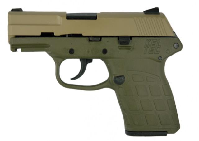 Kel-Tec PF-9 *9mm Luger *3.1 Inch Barrel *Tan Slide*Green Frame*Double Acti...