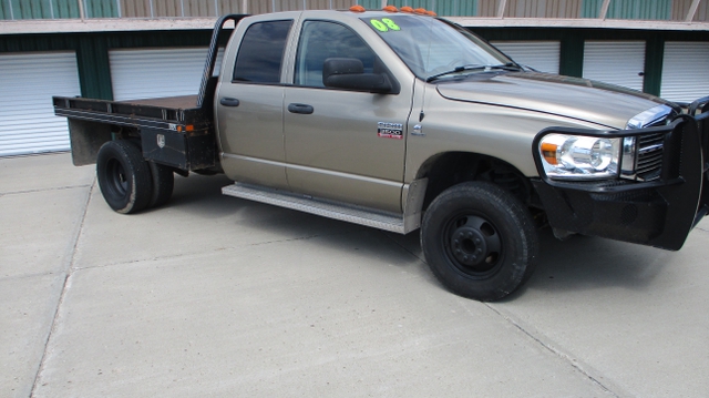 2008 DODGE RAM 3500 4X4,DUAL REAR WHEELS,QUAD CAB, FLAT BED - Nex-Tech ...