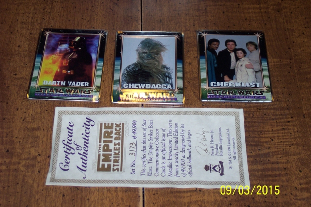 star wars metallic impressions collector cards
