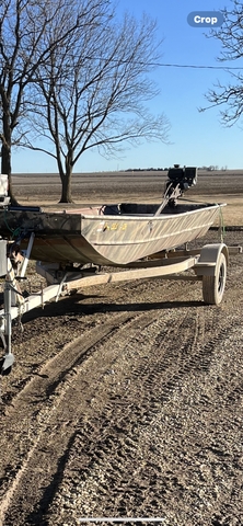 16’ Lowe flat bottom boat with trailer and mud motor - Nex-Tech Classifieds