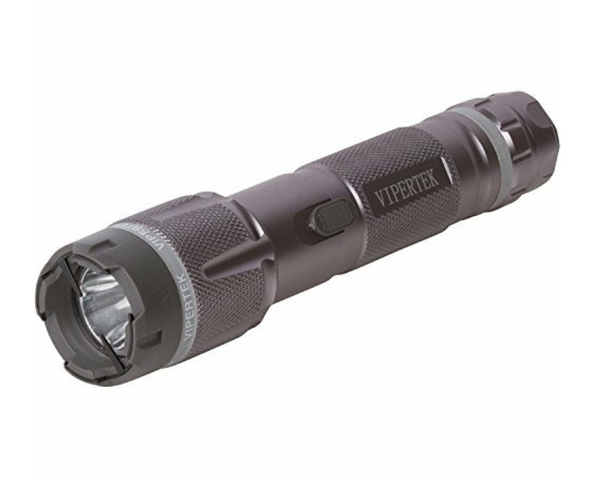 Police Stun Gun 1158 Metal Heavy Duty Rechargeable With Led Flashlight Taser Case Geek