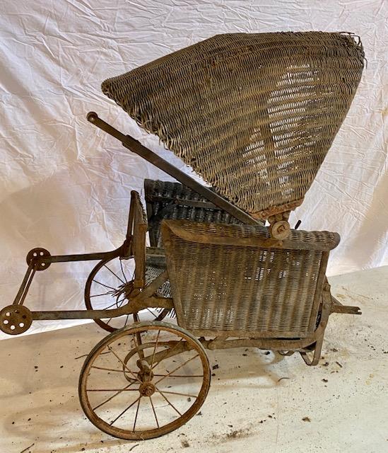 vintage wicker stroller