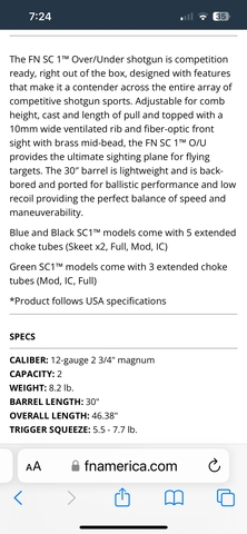 FN over/under shotgun - Nex-Tech Classifieds