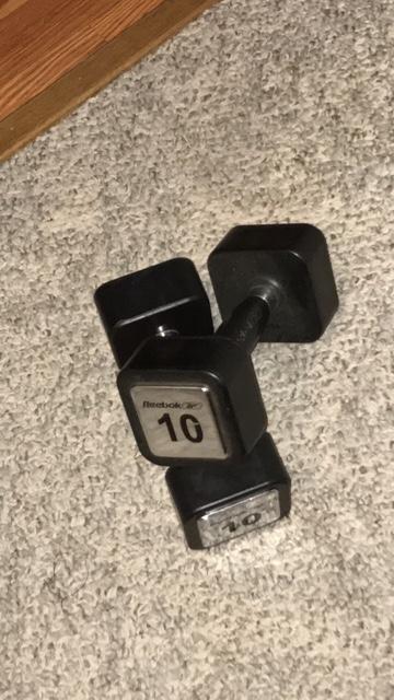 Reebok 10 store lb dumbbells