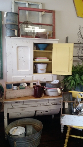 Antique White Possum Belly Hoosier Kitchen Cabinet Nex Tech