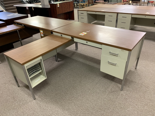 Steelcase L Shaped Metal Desks