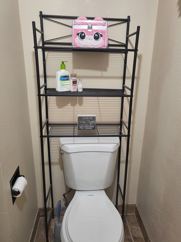 3-Tier Over The Toilet Storage Rack Metal Bathroom Standing