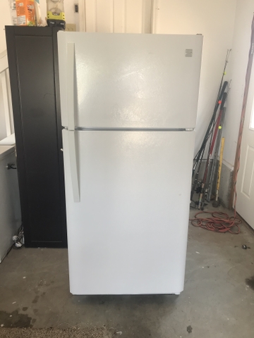 Old deals white fridge