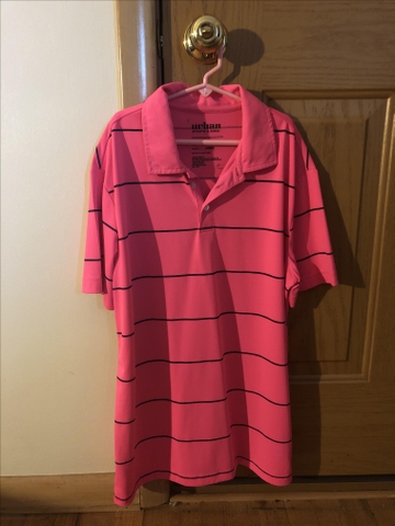 Like new pink mens small polo urban pipeline shirt - Nex-Tech Classifieds