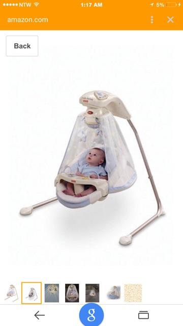 baby swing with lights