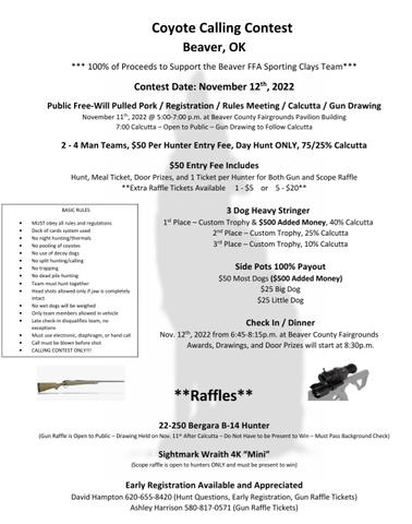 Coyote Calling Contest Beaver OK - Nex-Tech Classifieds