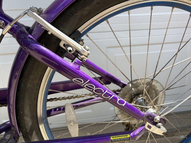 Purple 2024 townie bike