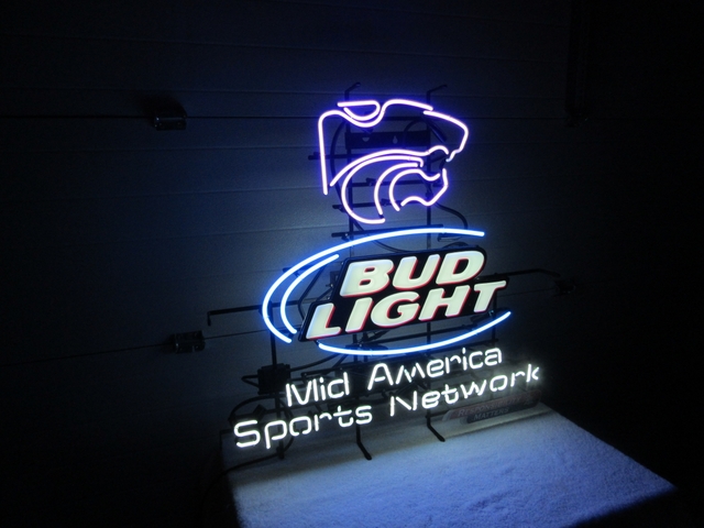 BUD LIGHT BEER K STATE WILDCAT Collectible NEON SIGN - Nex-Tech Classifieds