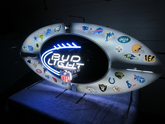 bud light nfl neon sign all teams