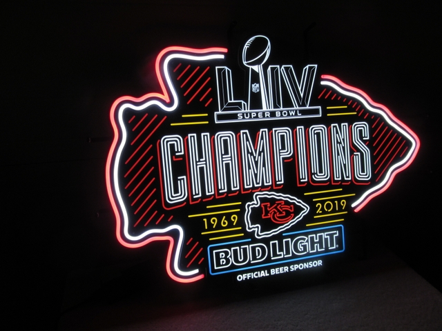 SOLD - Bud Light NFL Super Bowl LIV Champions KC Chiefs LED