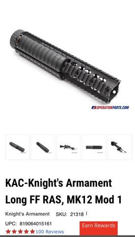KAC-Knight's Armament Long FF RAS, MK12 Mod 1 (21318) - Nex-Tech ...
