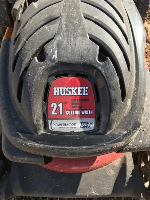 Huskee 21 inch push mower 2024 173cc