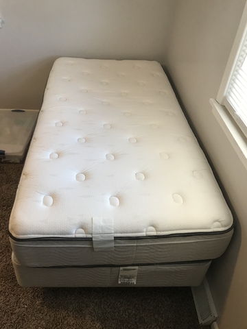 Twin Mattress Box Spring And Frame, Twin Bed In A Box With Frame
