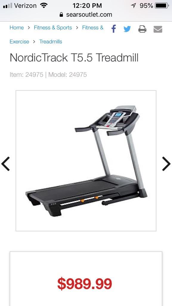 Nordictrack treadmill t5 online 5