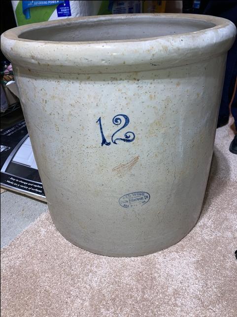 Antique 12 Gallon Stoneware Crock