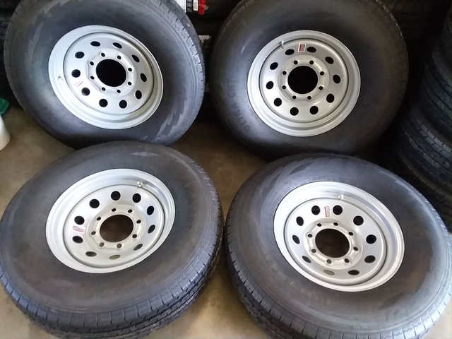 New 10 Ply Trailer Tires 8 Lug Rims St235 80 R16 E Rated Nex Tech Classifieds
