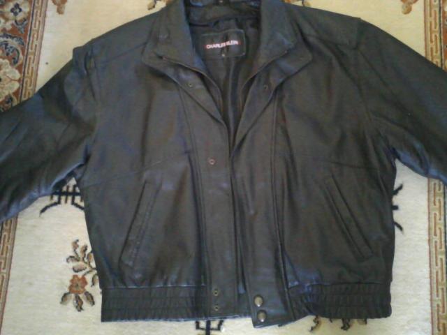 charles klein black leather jacket