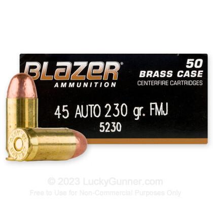 45 ACP 45 AUTO 1,000 ROUNDS AMMO CCI BLAZER BRASS 230 GRN - Nex-Tech ...