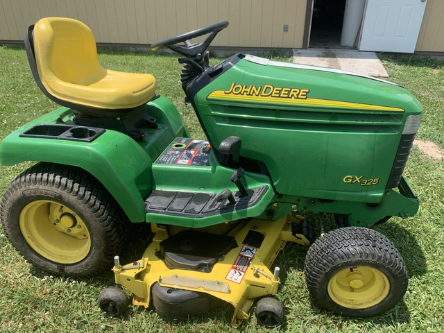 John Deere GX 325 Garden Tractor with tiller and snow blade - Nex-Tech ...