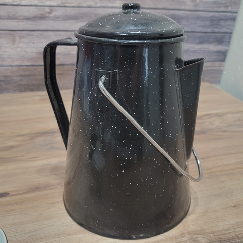 Black Speckled Campfire Coffee Pot Used Condition - Nex-Tech