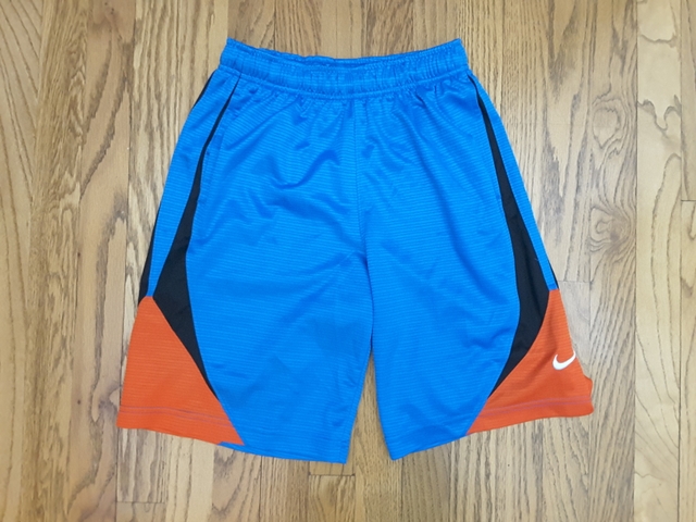 blue and orange nike shorts