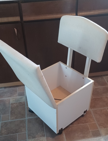 Sewing chair with discount storage