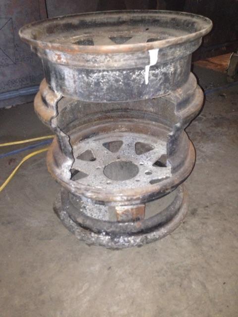 Truck Rim Fire Pit Reduced, Old Truck Rims Fire Pits