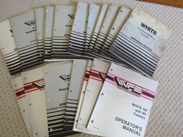 White 185 field boss tractor operator's manual