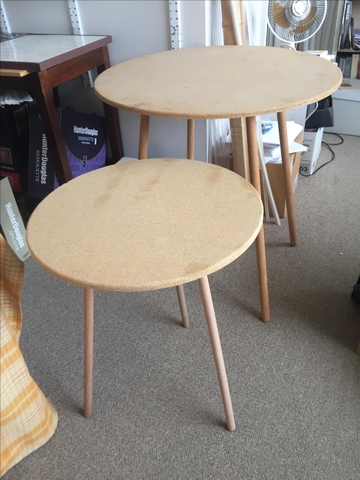 Round Wood Accent Tables Nex Tech, Round Decorator Tables
