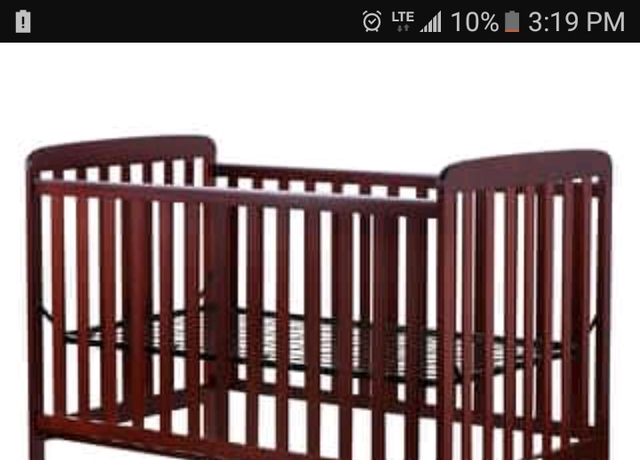 cherry wood baby crib