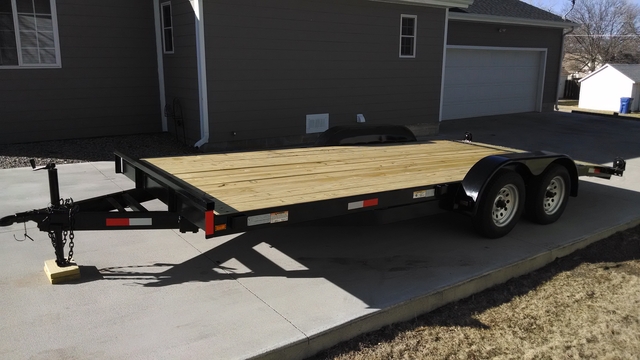 18ft Car Trailer with 2ft dovetail + diamond plate toolbox - Nex-Tech