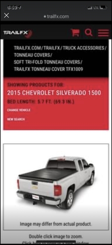 Trail Fx Tonneau Soft Fold Cover Fits Chevy Pickup 14 15 Nex Tech Classifieds