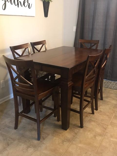 table with high chairs built in