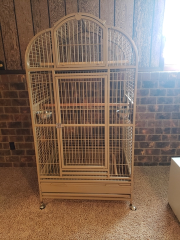 Large Metal Bird Cage with Rollers - Nex-Tech Classifieds