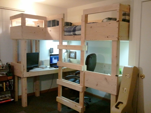 Loft Bed And Desk Combo Nex Tech, College Bunk Bed With Desk
