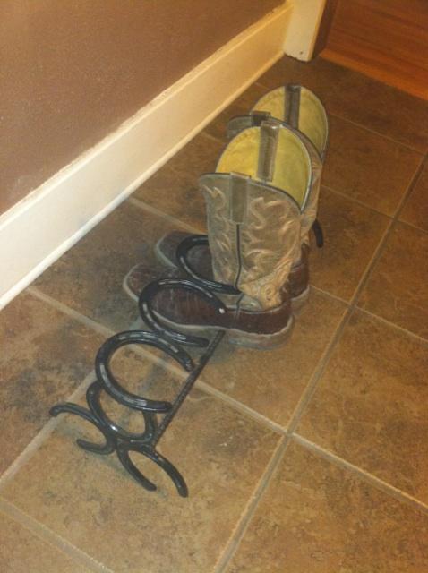 Custom Made Horseshoe Boot Rack Nex Tech Classifieds