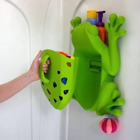 Boon Frog Pod Bath Toy Scoop Storage 