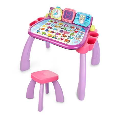 NEW Pink VTech Explore /& Write Activity Desk to Easel Chalkboard Table
