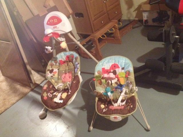 matching baby swing and bouncer